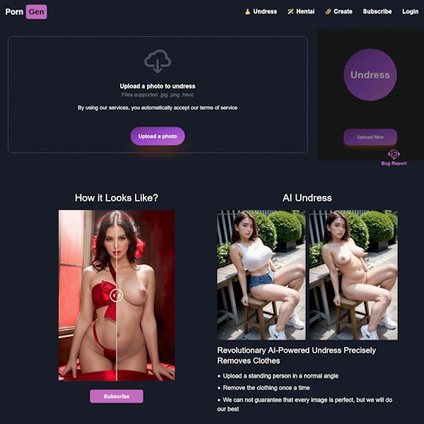 PornGen homepage